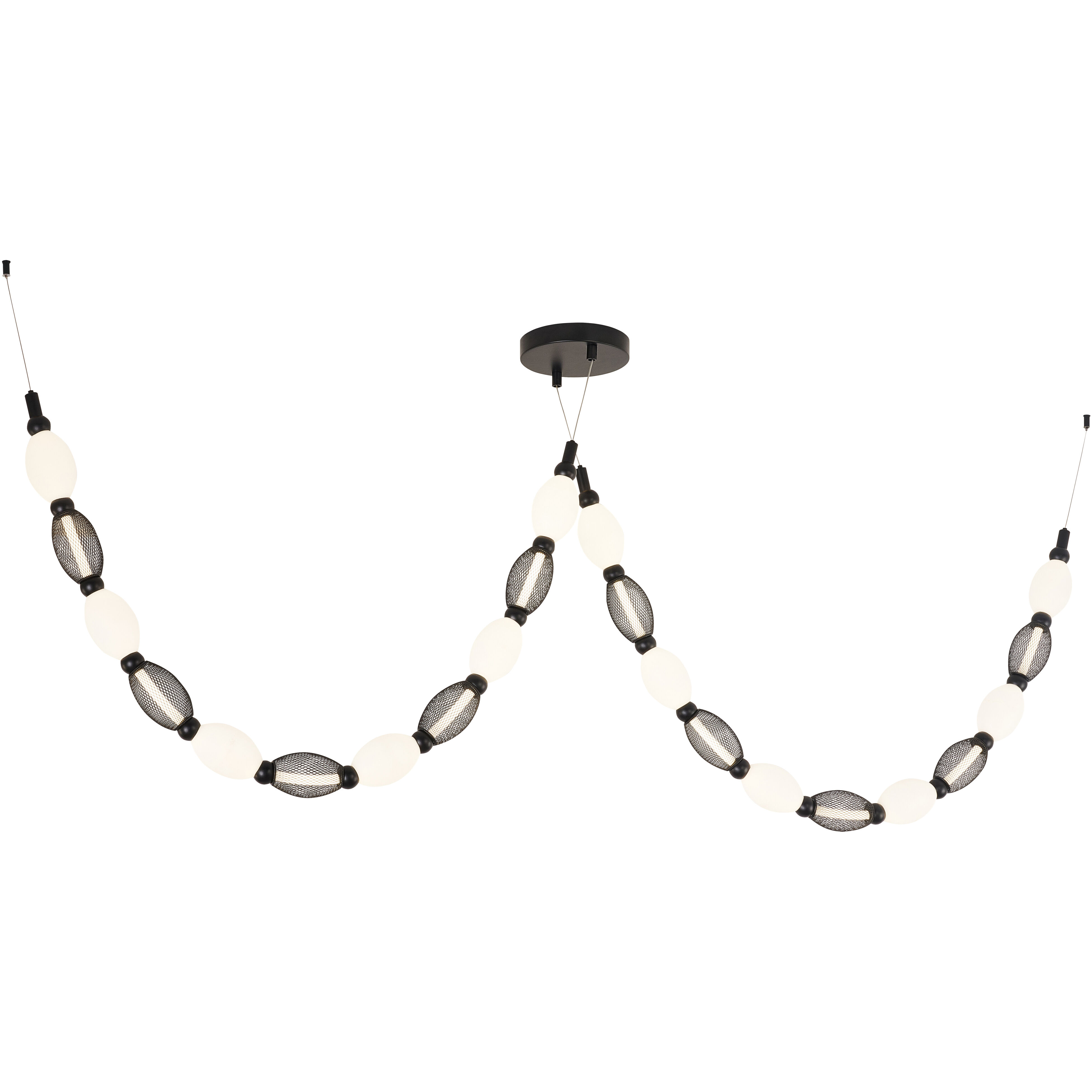Tentacles LED 9.38 inch Black Pendant Ceiling Light